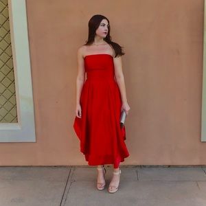 Betsy & Adam dress, size 6, color red. Made in US, worn once.